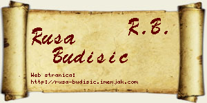 Rusa Budišić vizit kartica